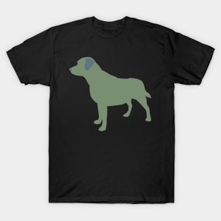 Labrador Silhouette -Green T-Shirt